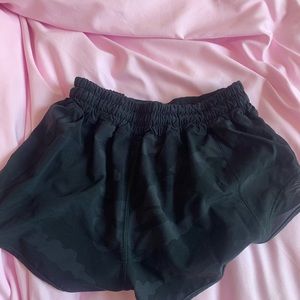 black camo lulu shorts